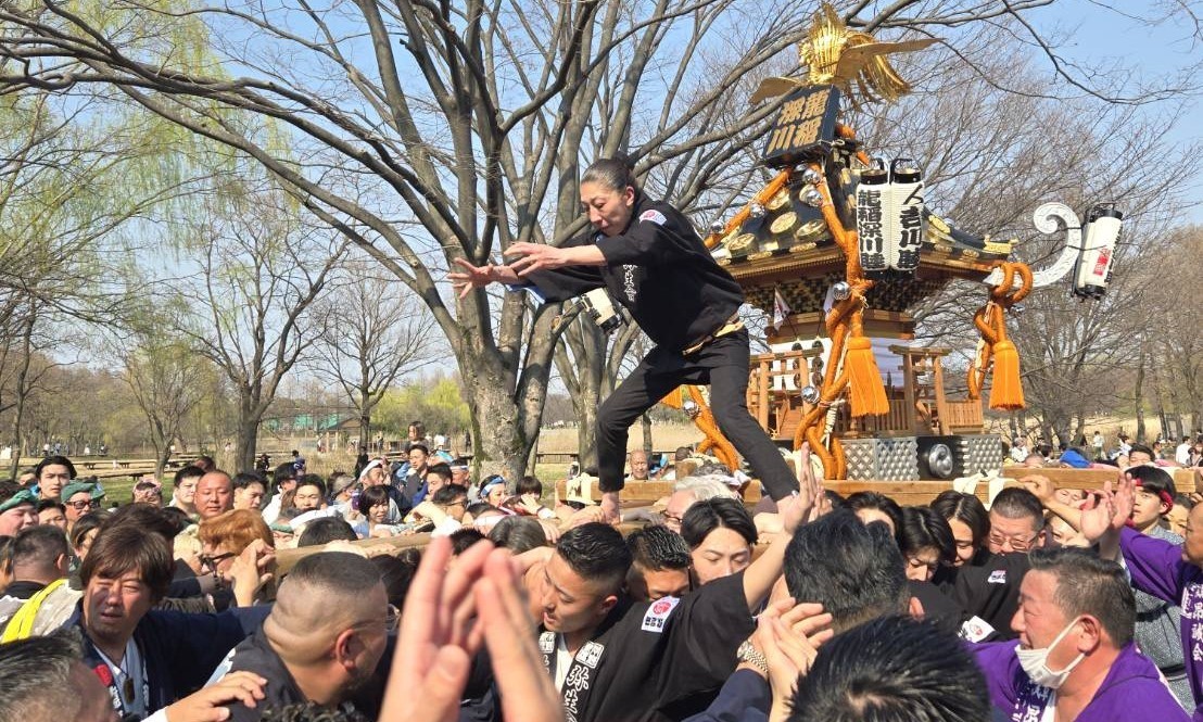 神輿　喧嘩札　シブヤ彫刻